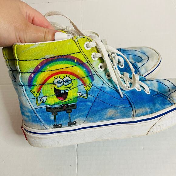 VANS Vans x SpongeBob Square Pants Sk8 Hi Shoes Unisex Men's 6 / Women's 7.5 - Picture 4 of 14